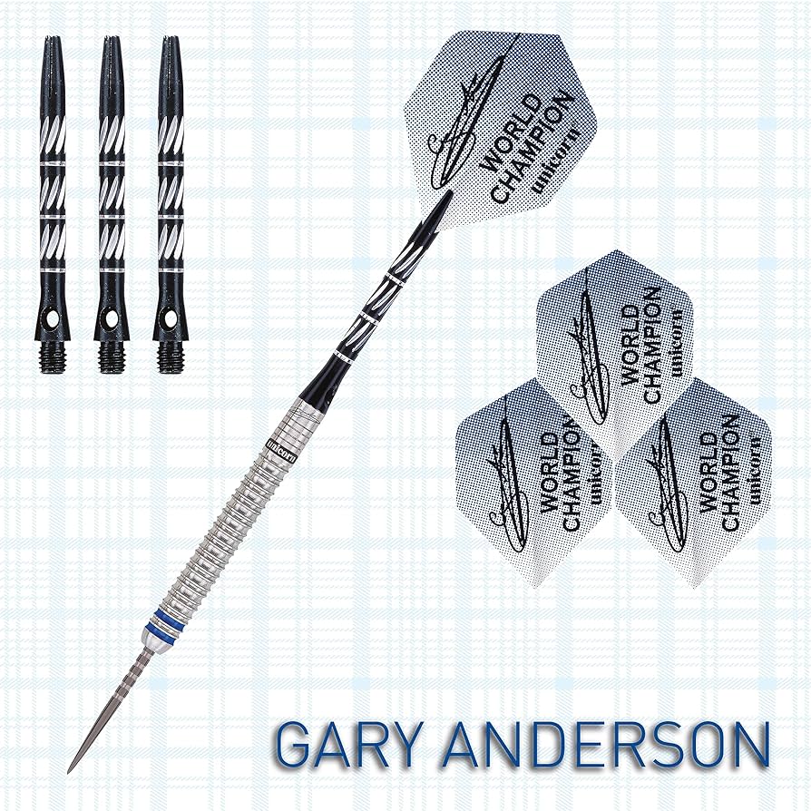 gary anderson phase3 スティール 23g Gary Anderson Phase 3 World Champion Steel Tip Darts by